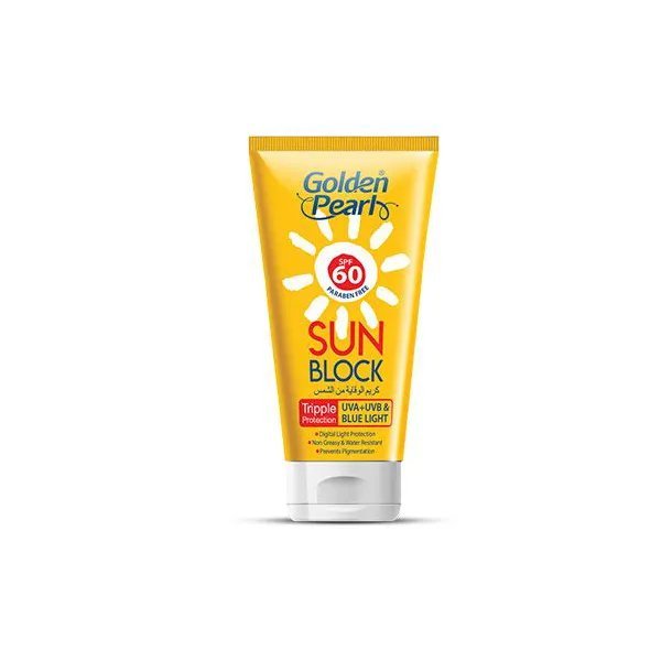 Golden Pearl Sun Block Spf 60 Tube Packing (120ml)