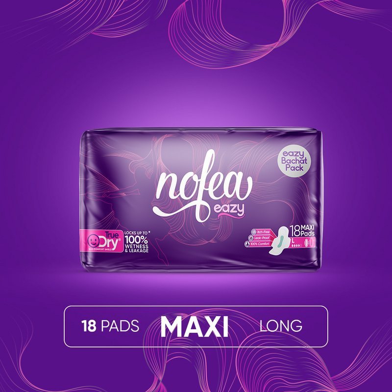 Nofea Eazy Napkin/Sanitary Pad Maxi Long 18 Pack