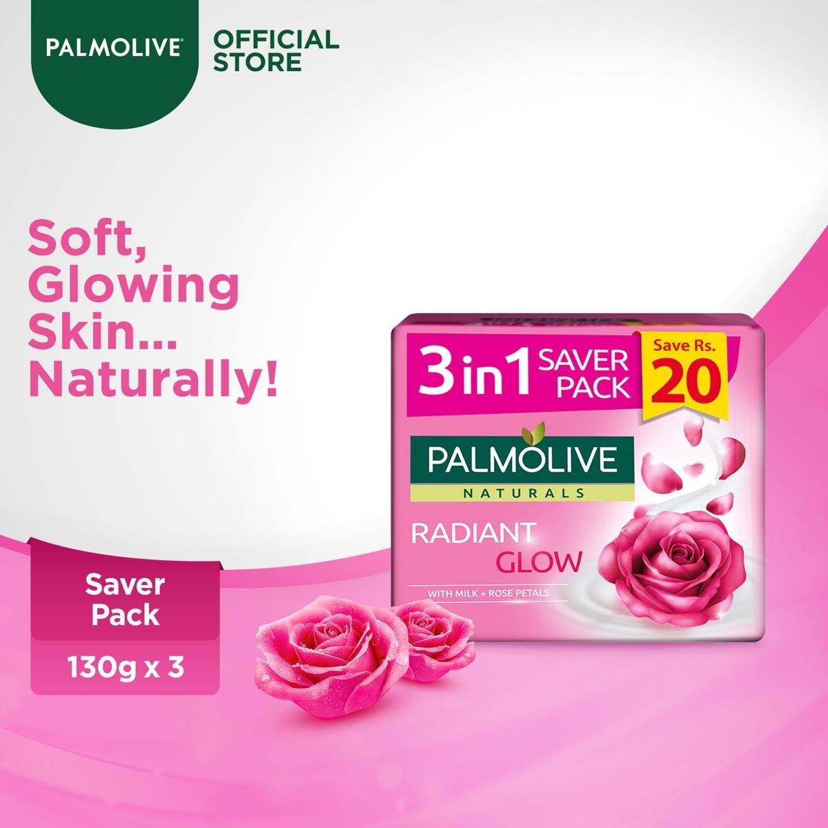 Palmolive Naturals Bar Soap Saver Pack 130gx3