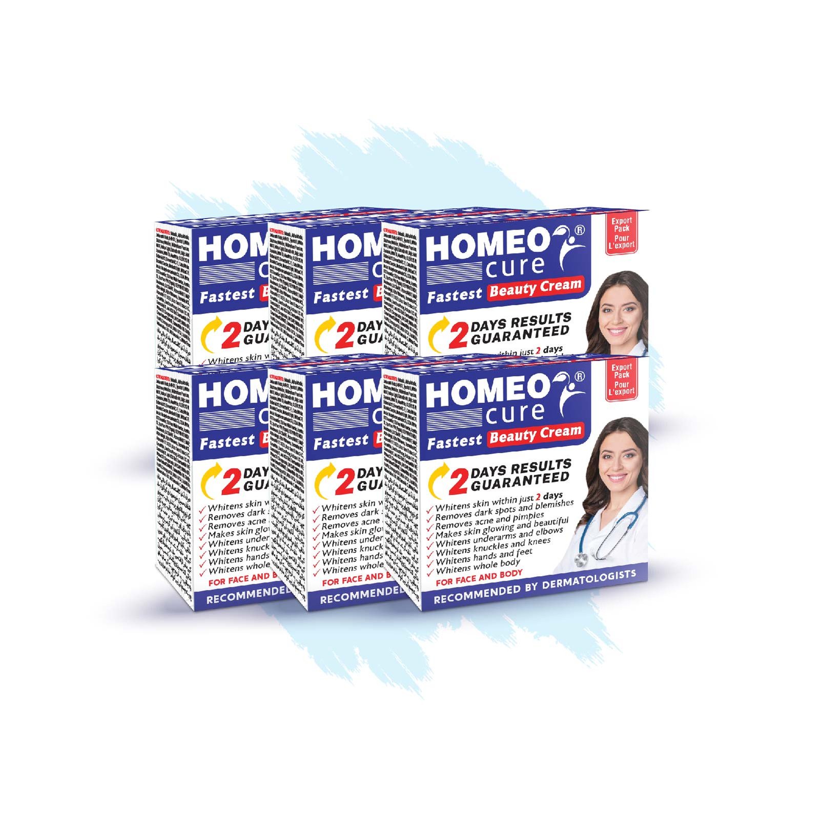 Homeo Cure Beauty Cream Highly Concentrated Fastest 2 Days Results Guaranteed (Pack Of 6)