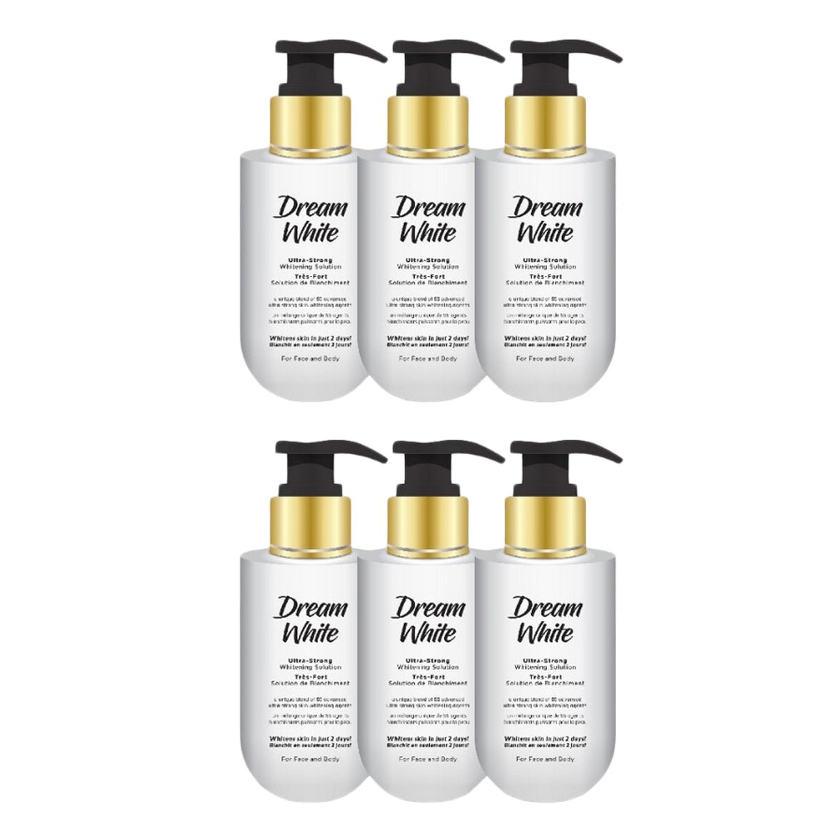 Dream White Ultra Strong Whitening Solution For Face & Body (100ml) (Pack Of 6)