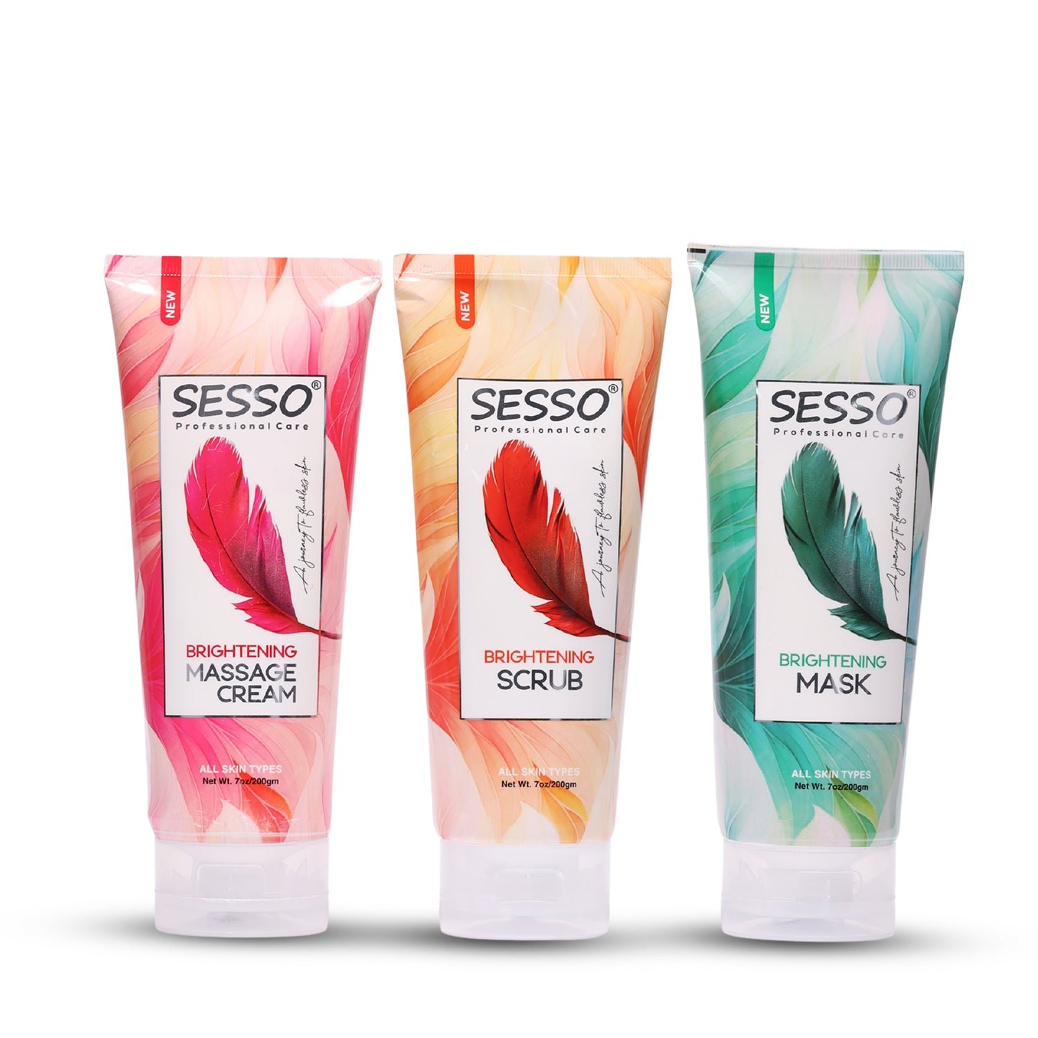 Sesso Brightening Massage Cream + Brightening Scrub + Brightening Mask