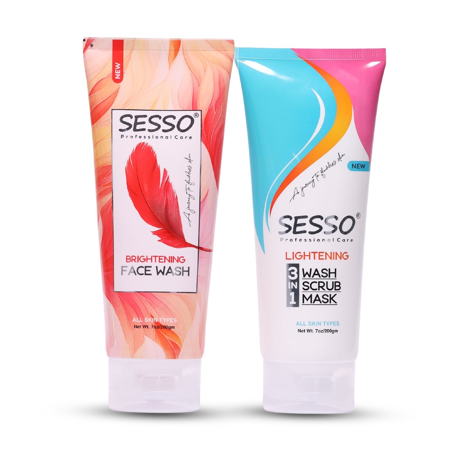 Sesso Whitening Face Wash + 3in1 Facial Tube