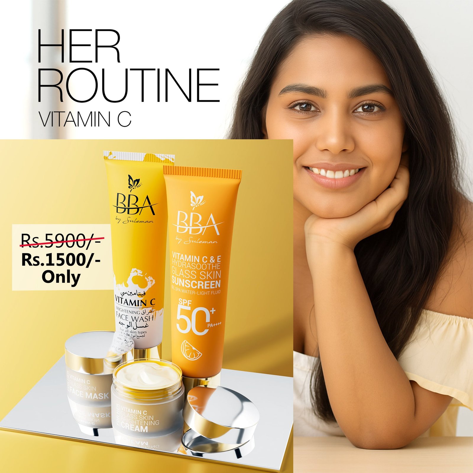 My Bba Skincare Her Routine (Vitamin C)